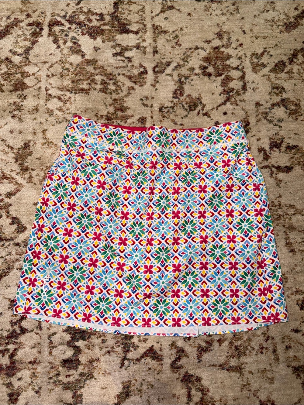 Ralph Lauren Multicolor Floral Mosaic A-Line Skirt - Big Girl’s